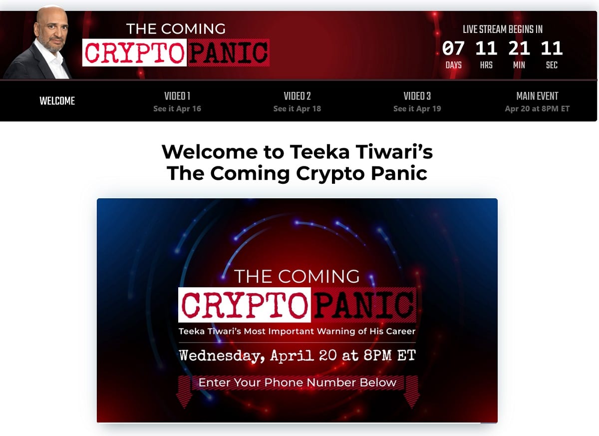 Crypto’s Coming Panic: Teeka Tiwari’s Most Important Warning of His Career